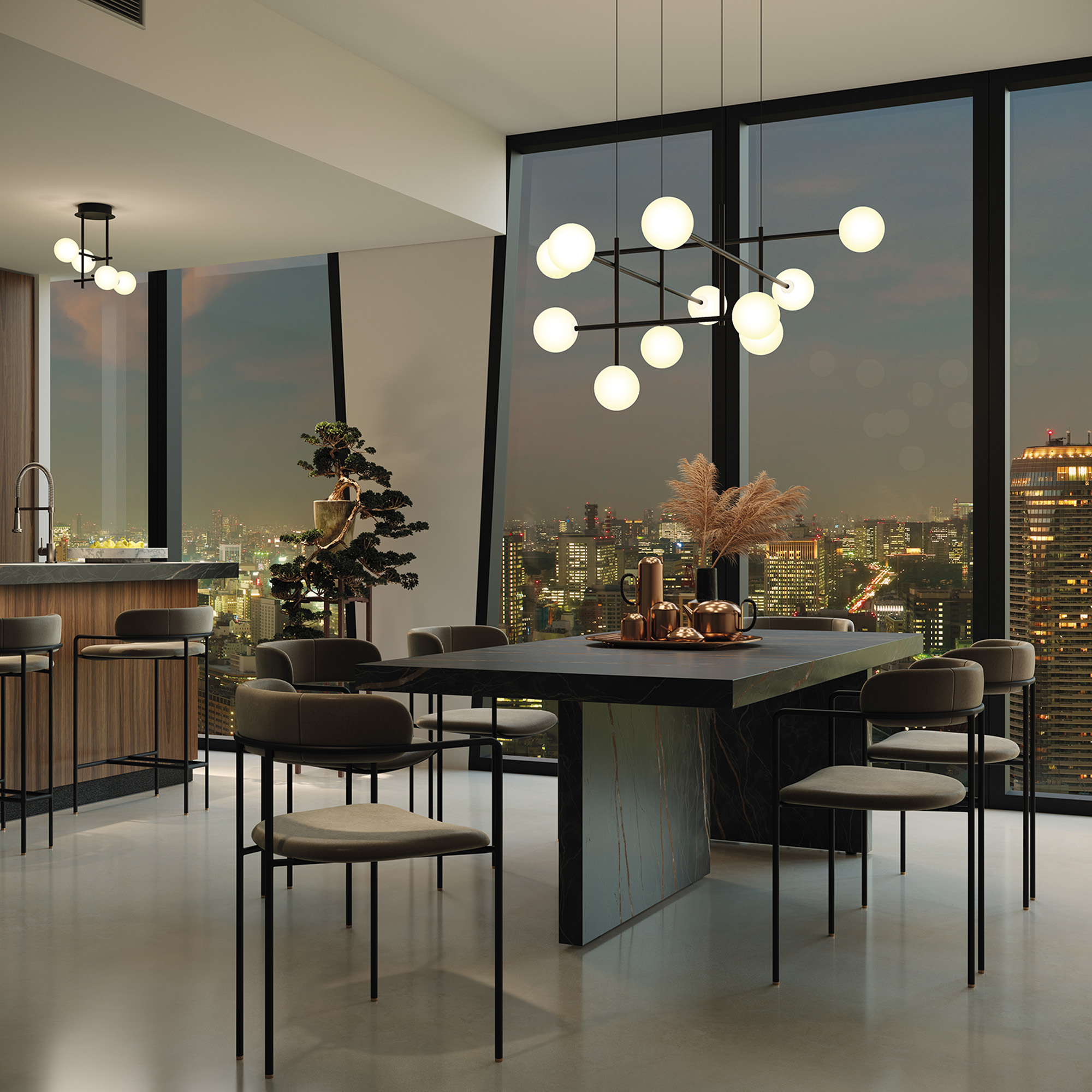 Cellar 3000K Ceiling Lights Mantra Semi Flush Fittings